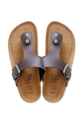 Leder Flip Flops Herren mit Fußbett