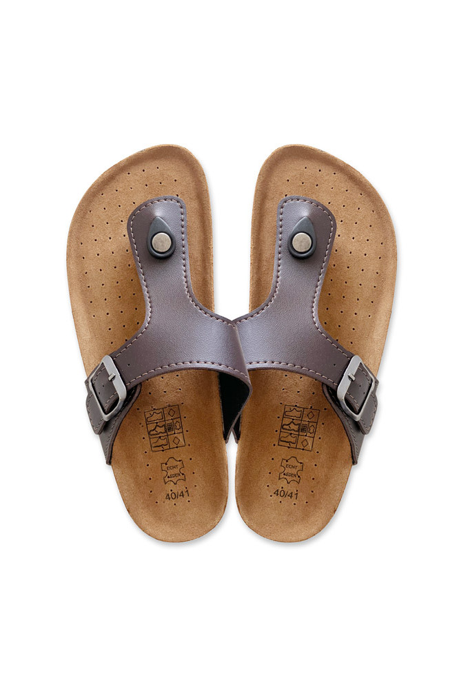 Leder Flip Flops Herren mit Fußbett