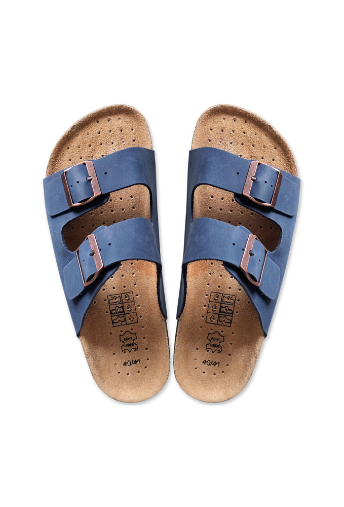 Kork Zimtsandalen in Blau