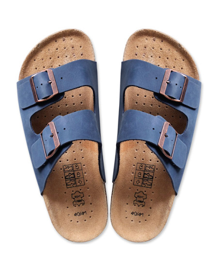 Kork Zimtsandalen in Blau