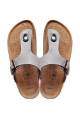 Hellgraue Leder Flip Flops