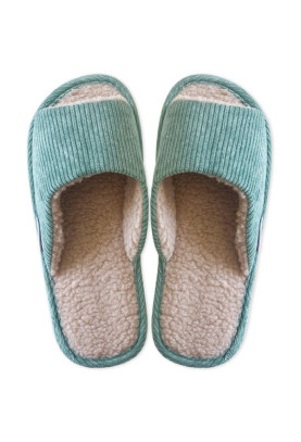 Open cinnamon slippers -...