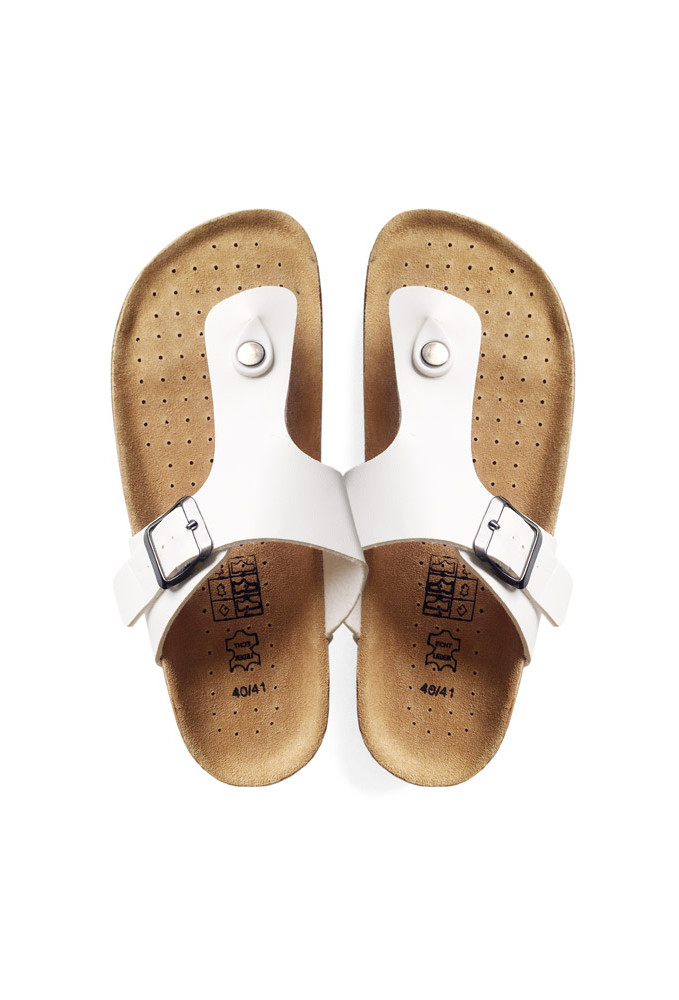 Weisse Flip Flops Damen