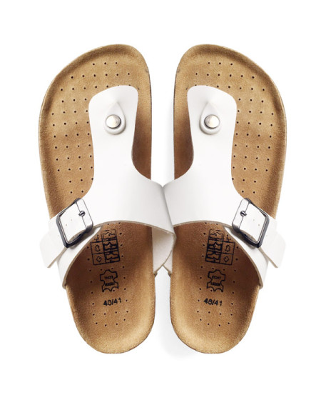 Weisse Flip Flops Damen