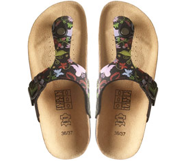 Korksandalen mit Zimt - Leder Flip Flops